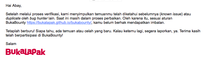 BukaLapak Bug Bounty