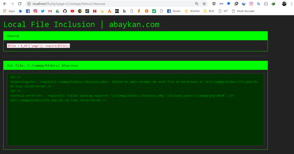 Local File Inclusion