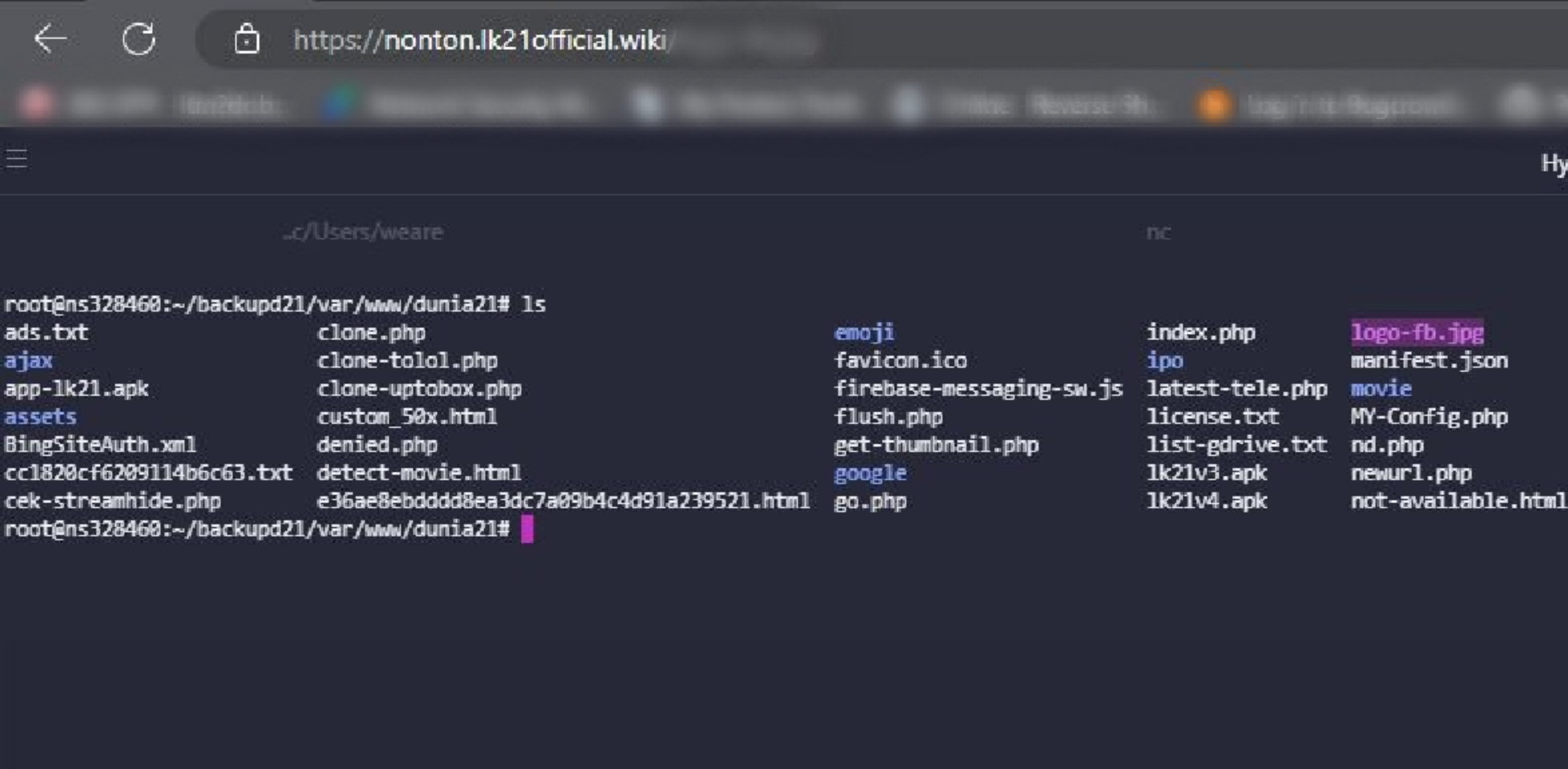 SQL Injection Situs LK21